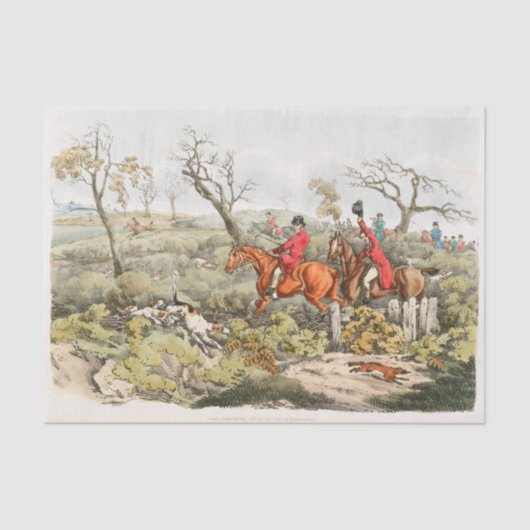 Fox Hunting van sportketches (1817-1818) Tissuepapier (Voorkant)