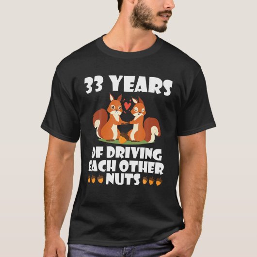 Fox Husband Wife trouwde 33 jaar met elke vrouw T-shirt (Voorkant)