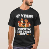 Fox Husband Wife trouwde 42 jaar met elke vrouw T-shirt (Voorkant)
