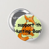 Fox I ondersteunt het jachtverbod Ronde Button 5,7 Cm (Voorkant /achterkant)