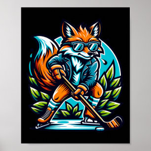 Fox IJshockey Koele Stijl Zonnebril Poster