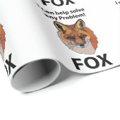 Fox Ik kan elk probleem helpen oplossen Funny Fox Cadeaupapier (Rol Hoek)