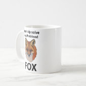 Fox Ik kan elk probleem helpen oplossen Funny Fox Koffiemok (Voorkant links)