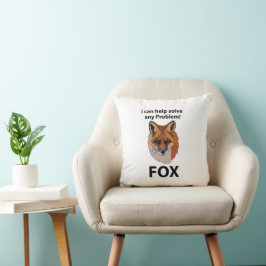Fox Ik kan elk probleem helpen oplossen Funny Fox Kussen