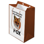 Fox Ik kan elk probleem helpen oplossen Funny Fox Medium Cadeauzakje (Voorkant Gekanteld)