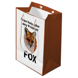 Fox Ik kan elk probleem helpen oplossen Funny Fox Medium Cadeauzakje