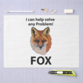 Fox Ik kan elk probleem helpen oplossen Funny Fox Tissuepapier (Craft)