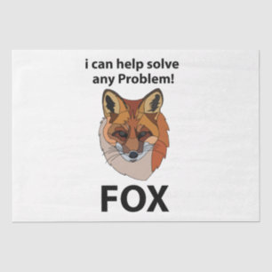 Fox Ik kan elk probleem helpen oplossen Funny Fox Tissuepapier