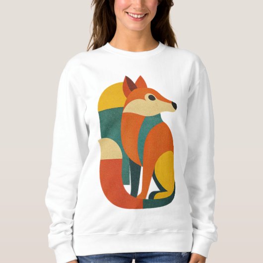 FOX ILLUSTRATIE GEOMETRY ONTWERP T-Shirt (Voorkant)