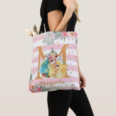 Fox Illustration moeder to be of a Baby Girl Tote Bag (Dichtbij)