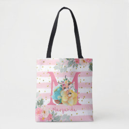 Fox Illustration moeder to be of a Baby Girl Tote Bag