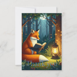 Fox in a Magical Forest Library Bedankkaart