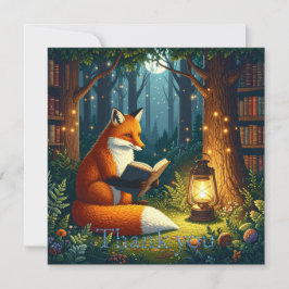 Fox in a Magical Forest Library Bedankkaart