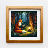 Fox in a Magical Forest Library Perfect Poster