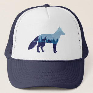 Fox in bergachtig bos T-Shirt Trucker Pet