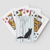Fox in Birch Forest Spelling Cards Speelkaarten (Achterkant)