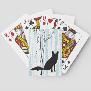 Fox in Birch Forest Spelling Cards Speelkaarten