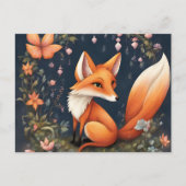 Fox in bloei briefkaart (Voorkant)