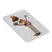Fox in Boater Magneet (Rechterzijde)