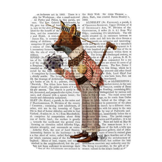 Fox in Boater Magneet (Verticaal)