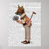 Fox in Boater Poster (Voorkant)