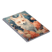 Fox in bos Mooie bloemenvos Notitieboek (Rechterzijde)
