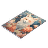 Fox in bos Mooie bloemenvos Notitieboek (Linkerzijde)