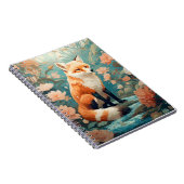 Fox in bos Mooie bloemenvos Notitieboek (Rechterzijde)