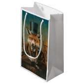 Fox in bovenste tas met wieltjes klein cadeauzakje (Voorkant Gekanteld)