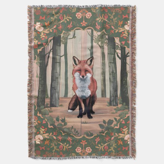  Fox in de Bossen Natuur-geïnspireerde kunst Deken (Voorkant Verticaal)