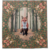  Fox in de Bossen Natuur-geïnspireerde kunst Douchegordijn (Voorkant)