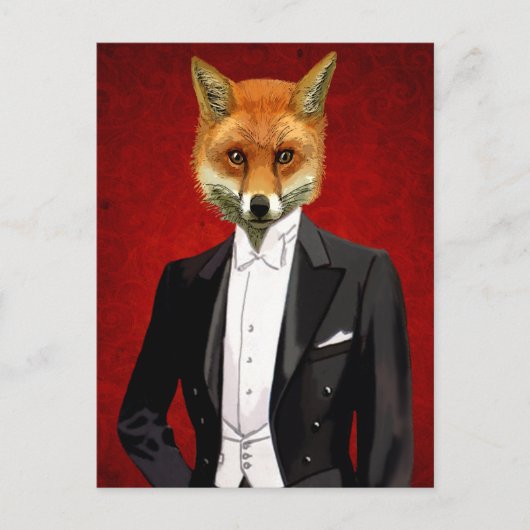 Fox in de Eeuwige Suit, portret Briefkaart (Voorkant)