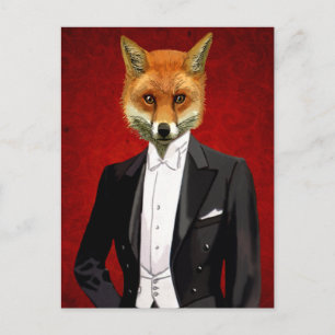 Fox in de Eeuwige Suit, portret Briefkaart