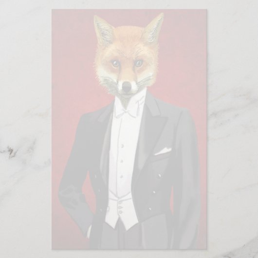 Fox in de Eeuwige Suit, portret Briefpapier (Voorkant)
