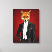 Fox in de Eeuwige Suit, portret Canvas Afdruk (Voorkant)