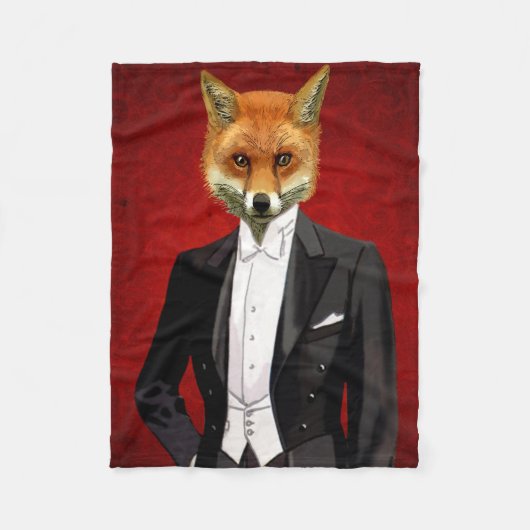 Fox in de Eeuwige Suit, portret Fleece Deken (Voorkant)