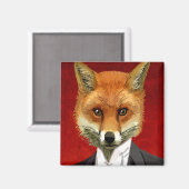 Fox in de Eeuwige Suit, portret Magneet (Voorkant / Achterkant)
