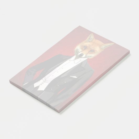 Fox in de Eeuwige Suit, portret Post-it® Notes (Schuin)