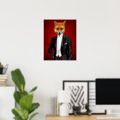 Fox in de Eeuwige Suit, portret Poster (Thuiskantoor)