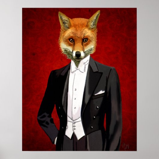 Fox in de Eeuwige Suit, portret Poster (Voorkant)