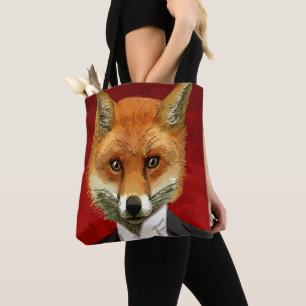 Fox in de Eeuwige Suit, portret Tote Bag