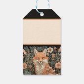 Fox in de herfsttuin William Morris Style Cadeaulabel (Achterkant)