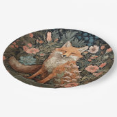 Fox in de herfsttuin William Morris Style Papieren Bordje (Gekanteld)