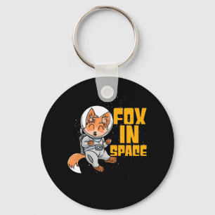Fox in de ruimte sleutelhanger