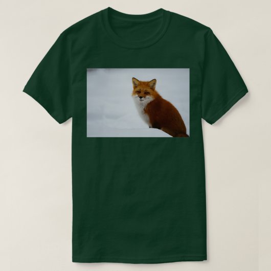 Fox in de sneeuw 2 t-shirt (Design voorkant)