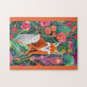 Fox in de tuin legpuzzel (Horizontaal)