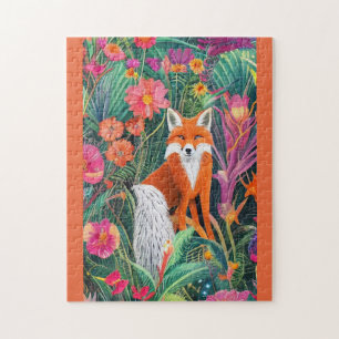 Fox in de tuin legpuzzel