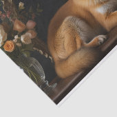 Fox in de tuin tissuepapier (Detail)