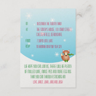 Fox in de uitnodiging van Mittens