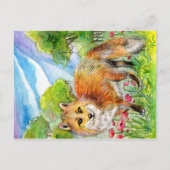 Fox in de vallei briefkaart (Voorkant)